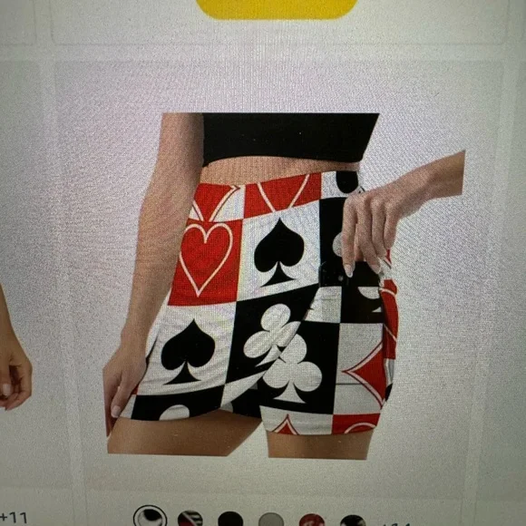 Poker theme skort - Picture 2 of 3